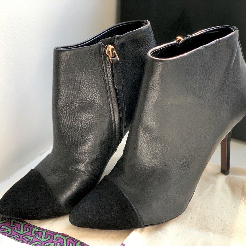 Tory Burch Black Booties Leather/Suede